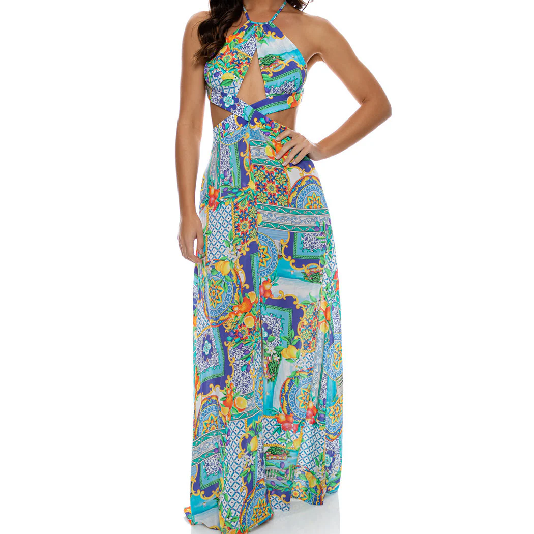 AMALFI - Halter Cut Out Dress - Image 4