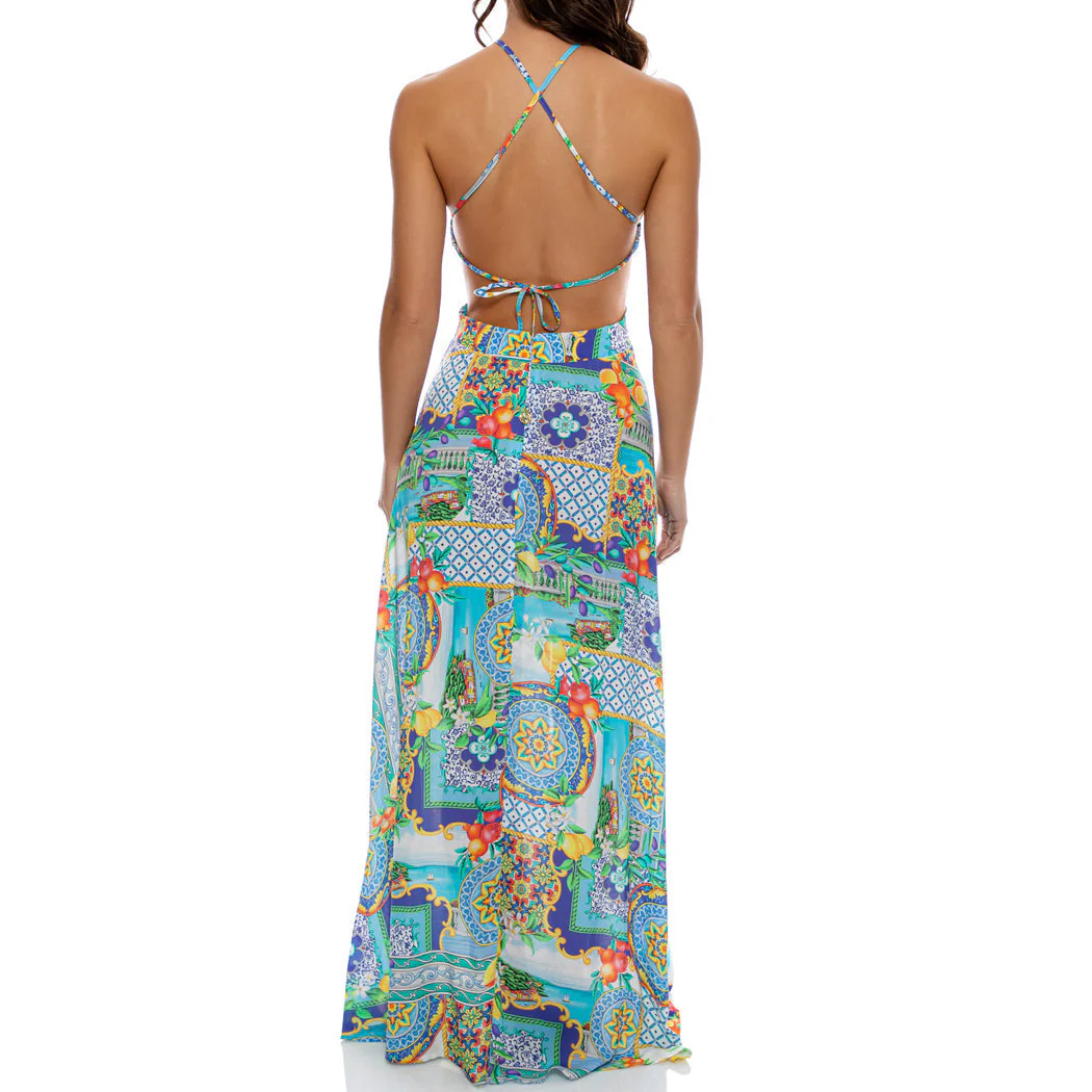 AMALFI - Halter Cut Out Dress - Image 5