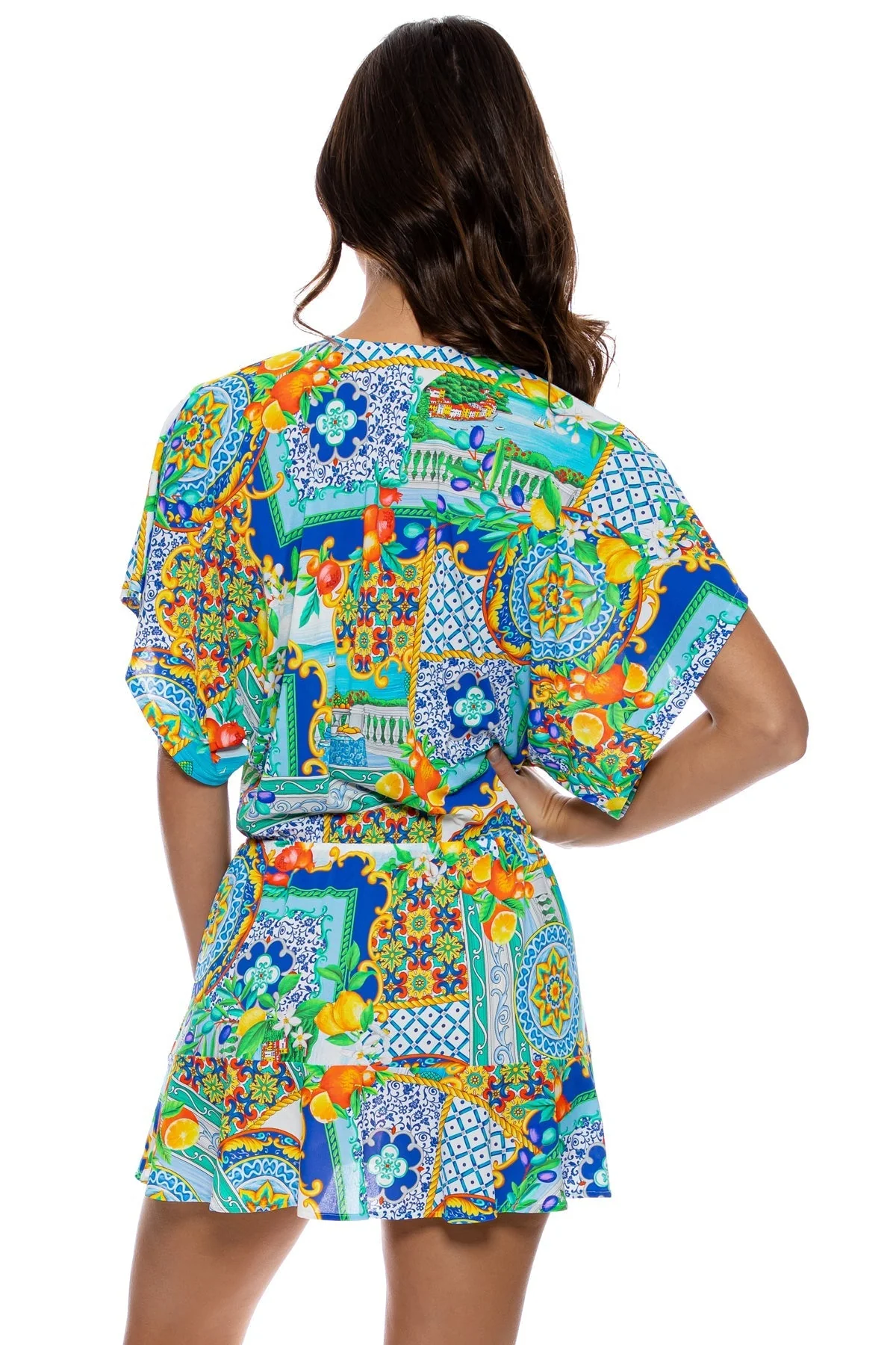 AMALFI - Playera V Neck Ruffle Dress - Image 4