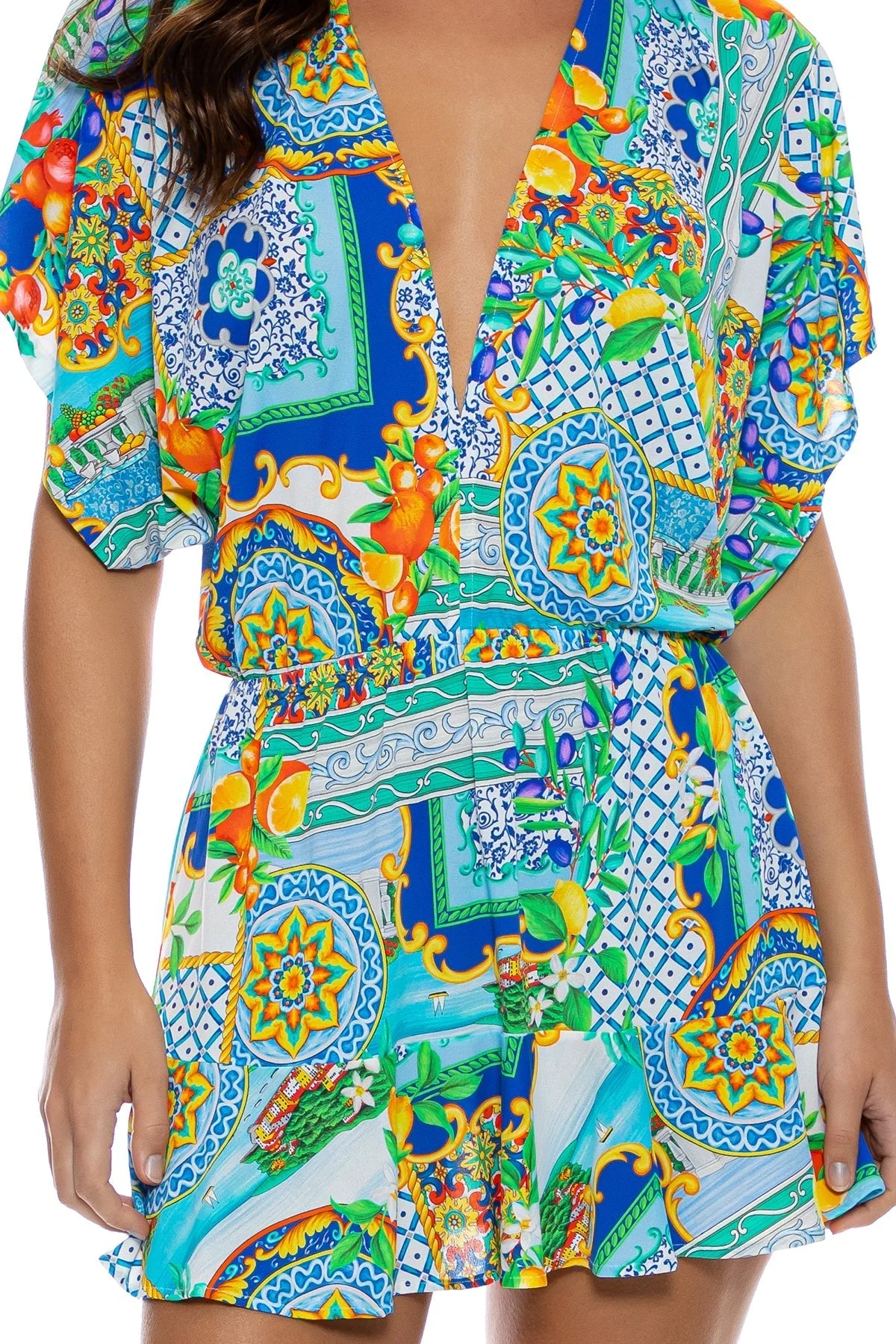AMALFI - Playera V Neck Ruffle Dress - Image 6
