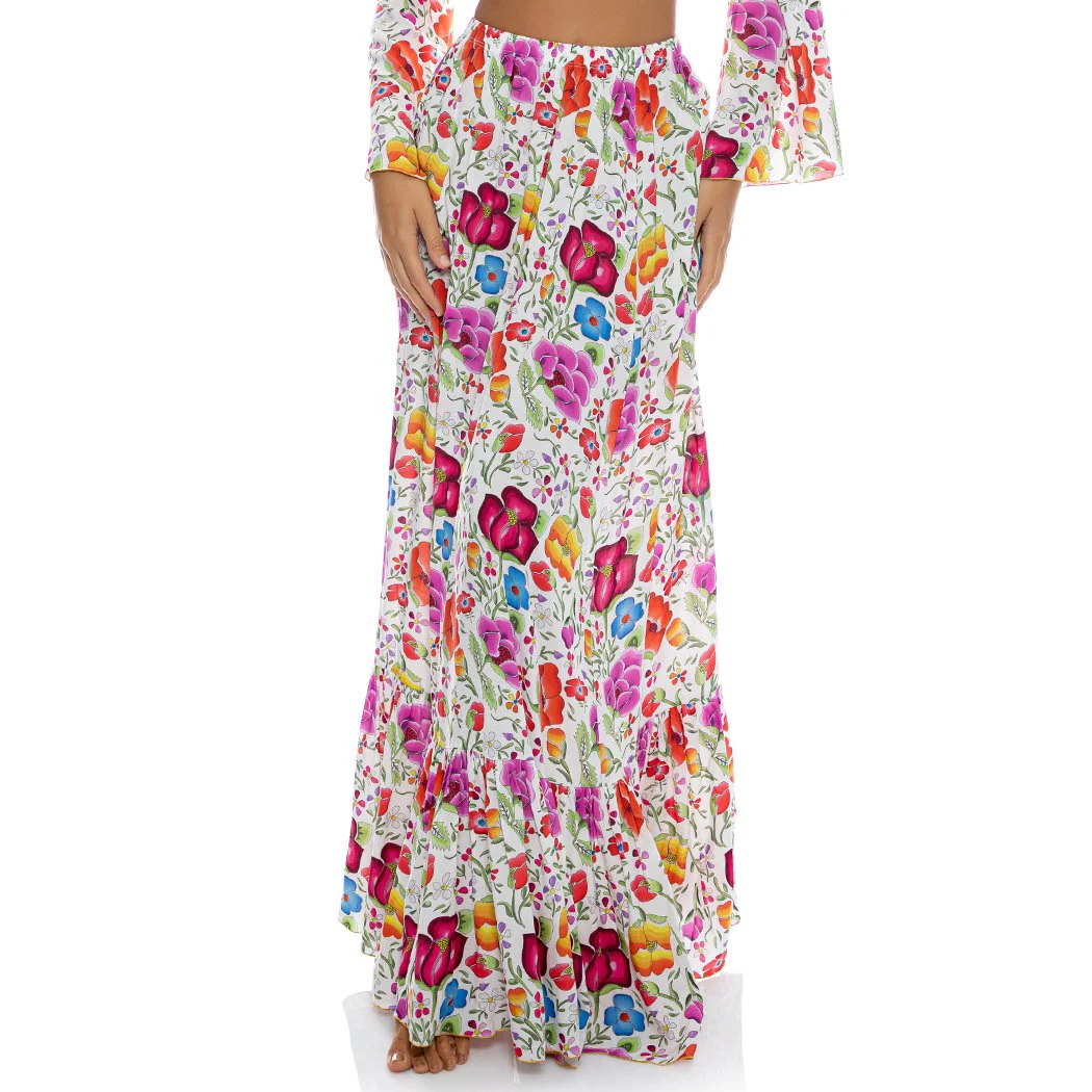 AMOR Y PLAYA - Ruffle Hem Maxi Skirt - Image 3
