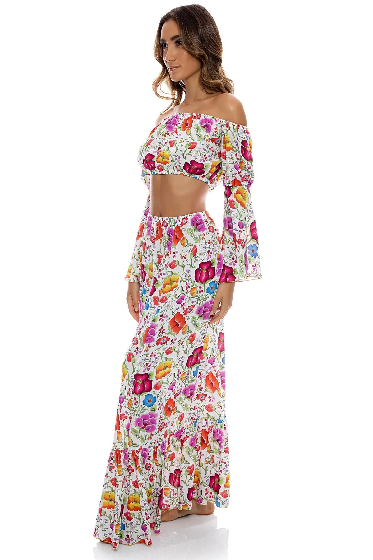 AMOR Y PLAYA - Ruffle Hem Maxi Skirt - Image 5