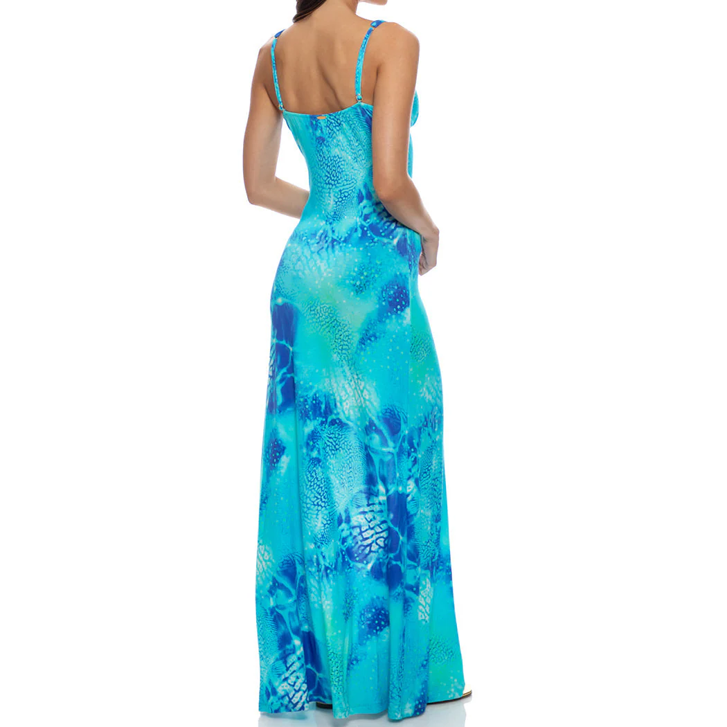 AQUA DREAMS - Plunge Long Dress - Image 3