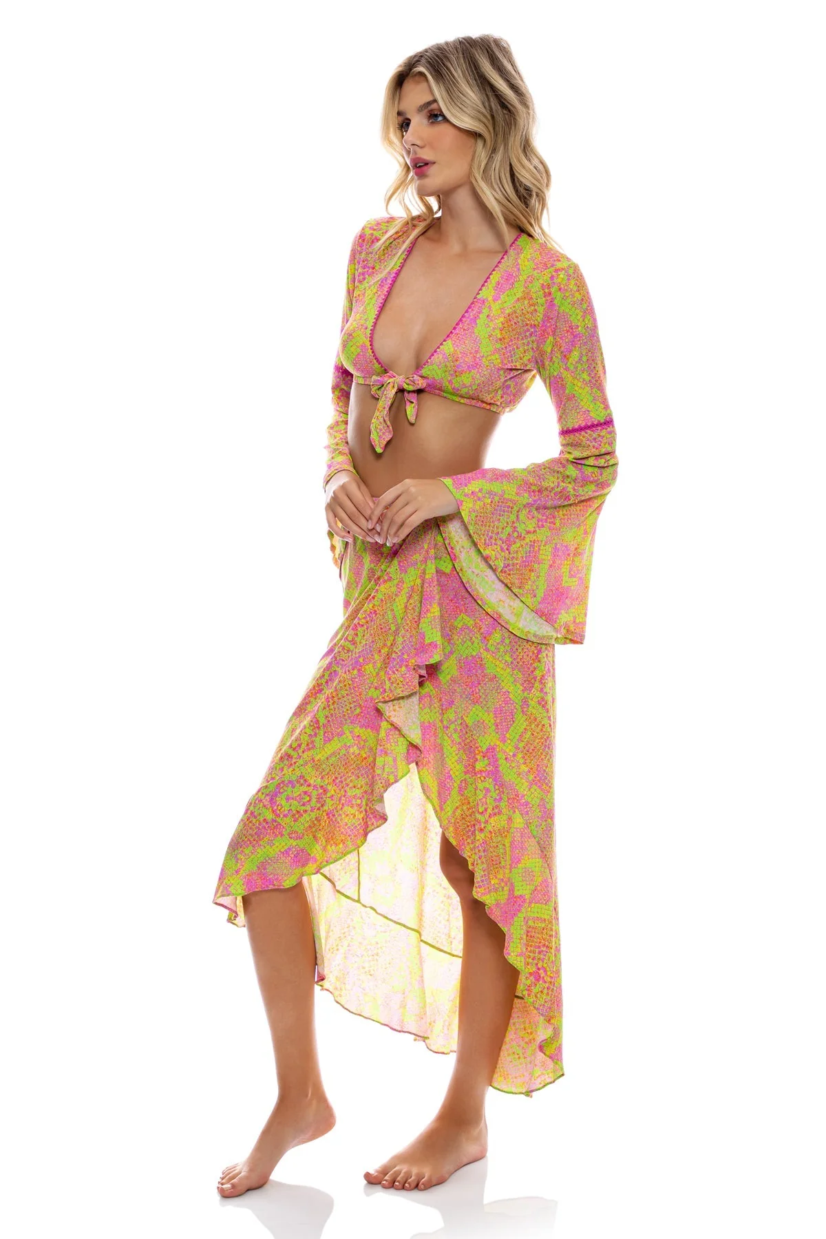BORN TO BE WILD - Bell Sleeve Crop Top - Image 5