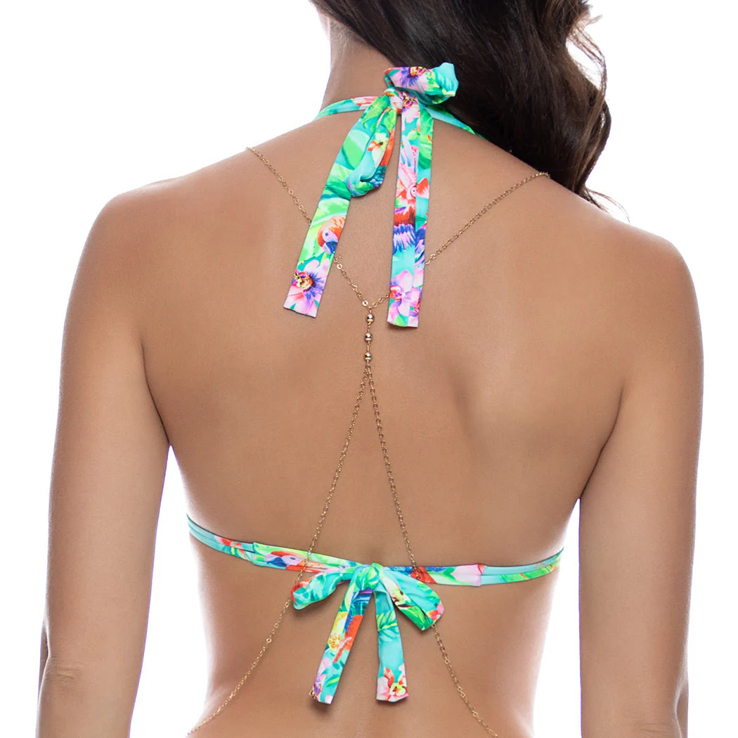 CARIBBEAN FANTASY - Wavy Triangle Halter Top - Image 3