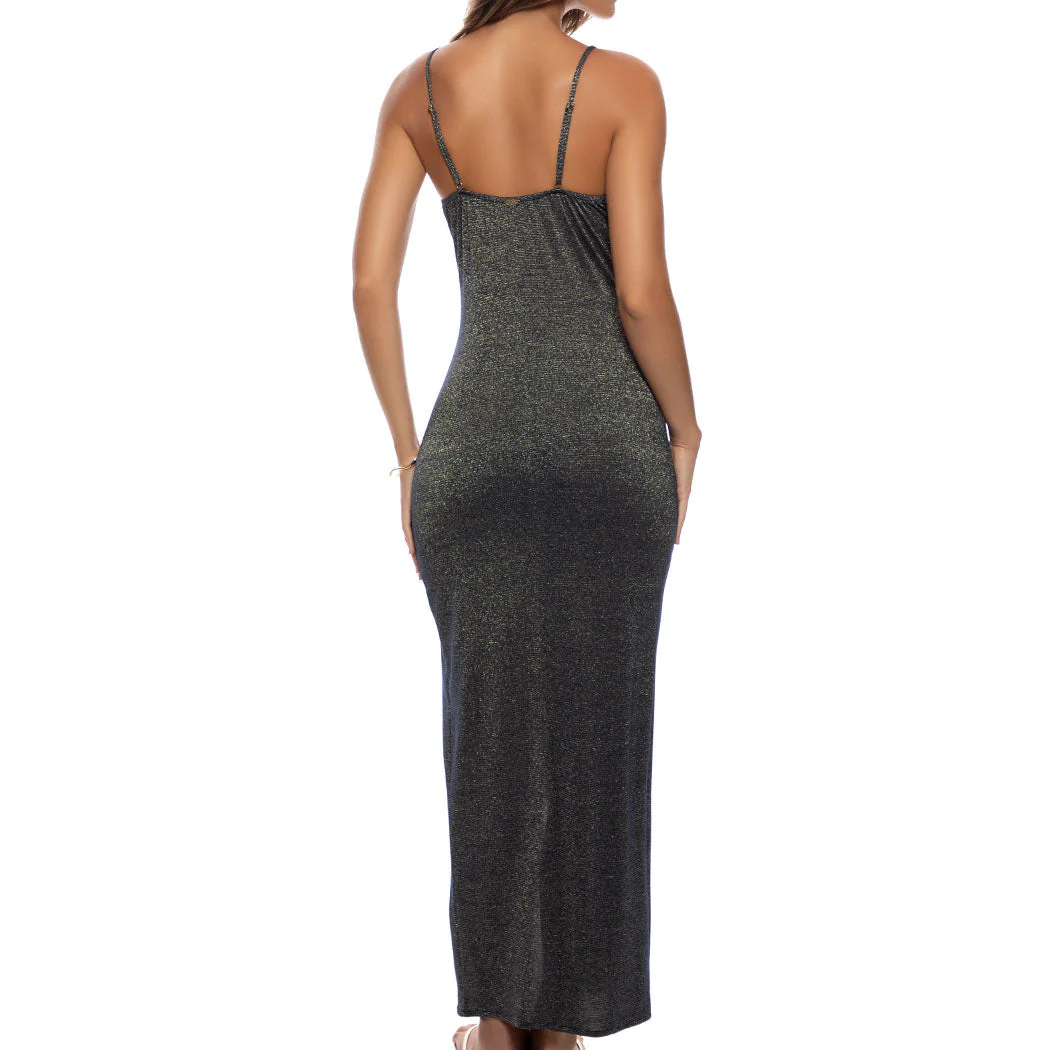 COSITA BUENA - Fitted Side Slit Maxi Dress - Image 3