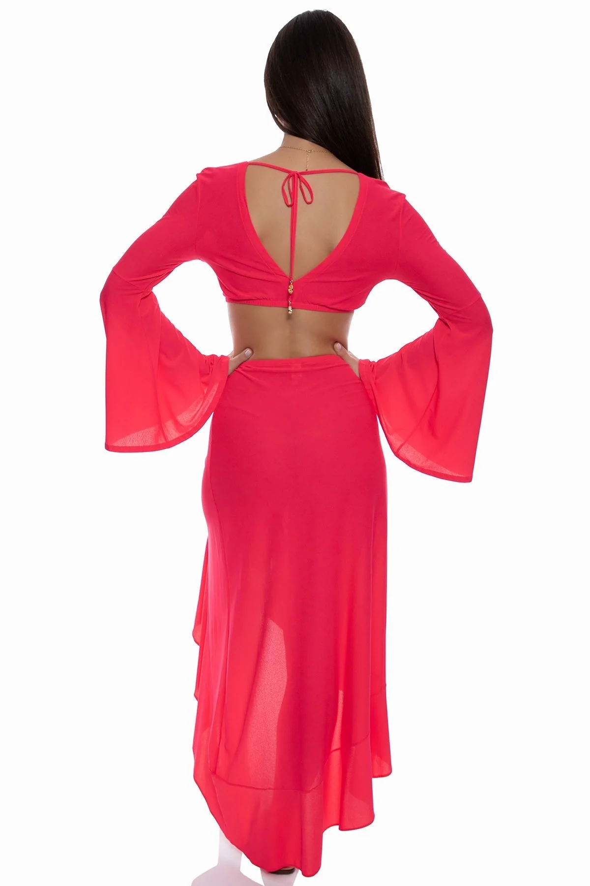 COSITA BUENA - Ruffle High Lo Slit Skirt - Image 5