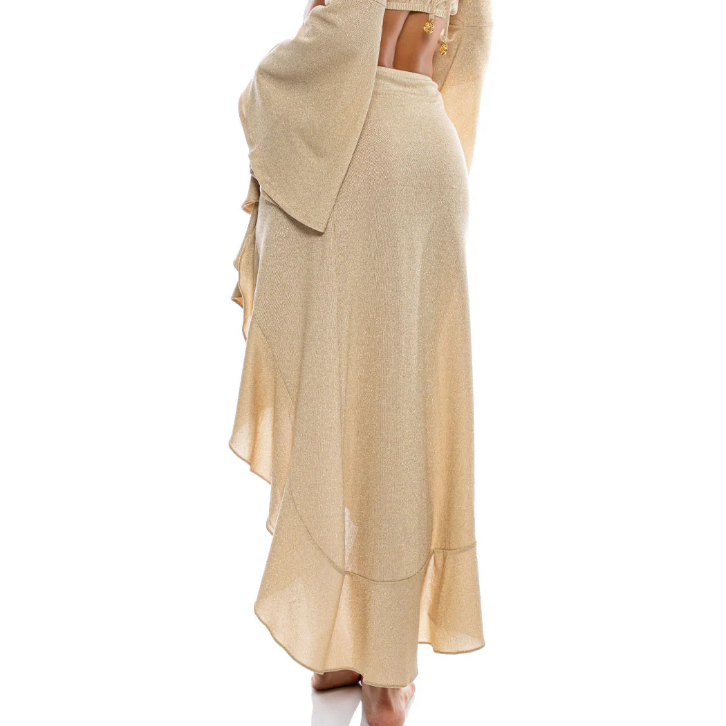 COSITA BUENA - Ruffle High Lo Slit Skirt - Image 3