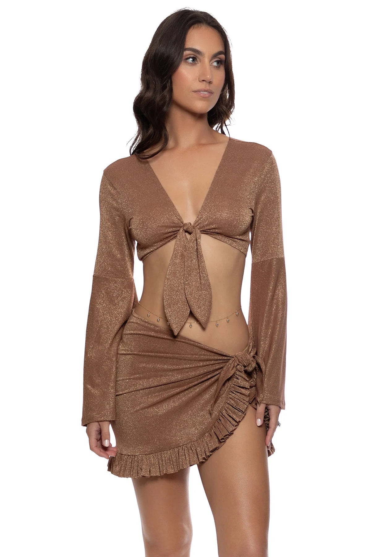 COSITA BUENA - Ruffle Sarong Mini Skirt - Image 6