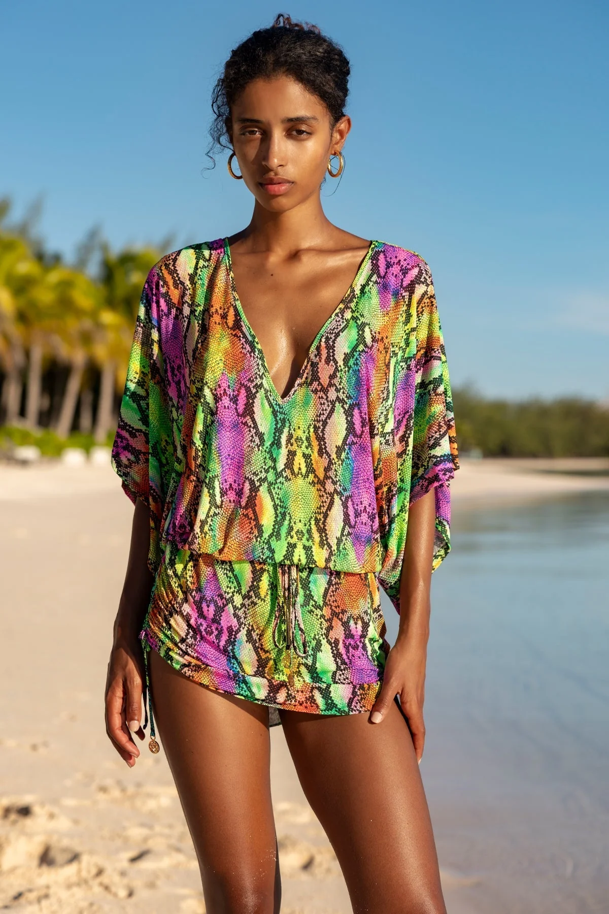 ELECTRIC SKIN - Cabana V Neck Dress