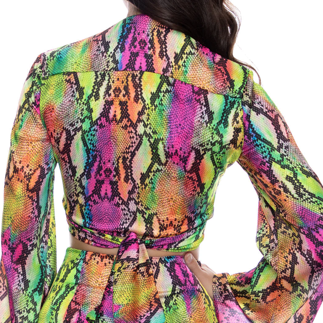 ELECTRIC SKIN - Cropped Tie Shirt - Image 3