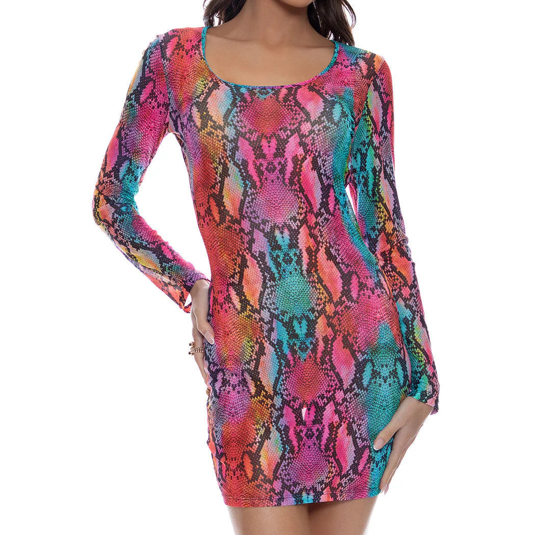 ELECTRIC SKIN - Long Sleeve Mini Dress - Image 2