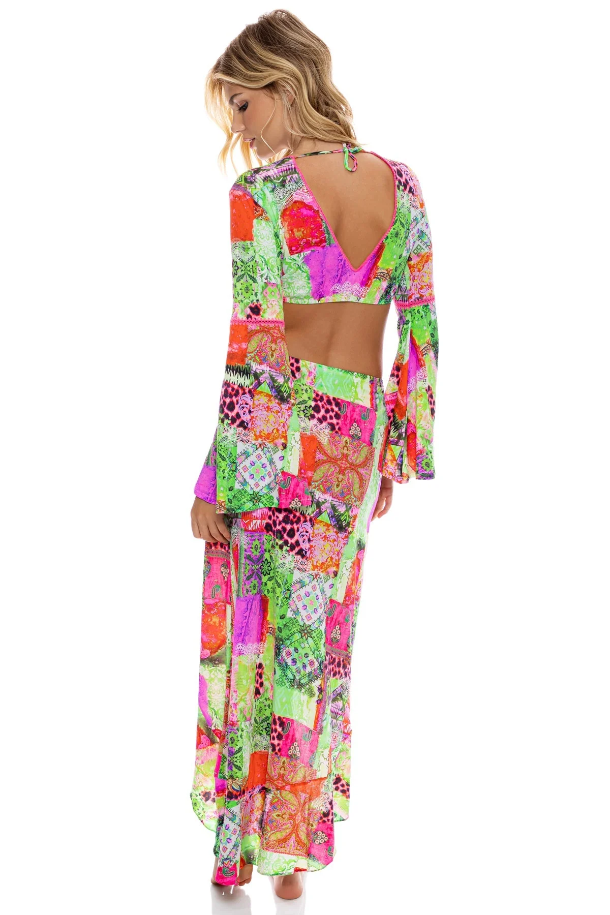FIERCE SOUL - Bell Sleeve Crop Top - Image 4