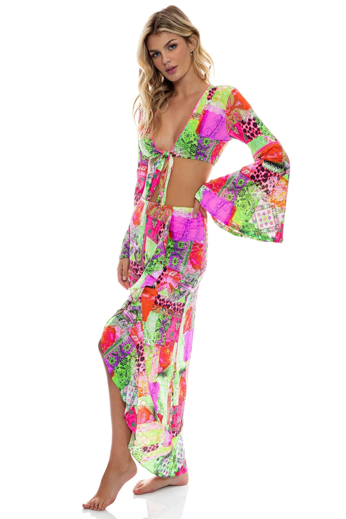 FIERCE SOUL - Ruffle High Lo Slit Skirt - Image 5