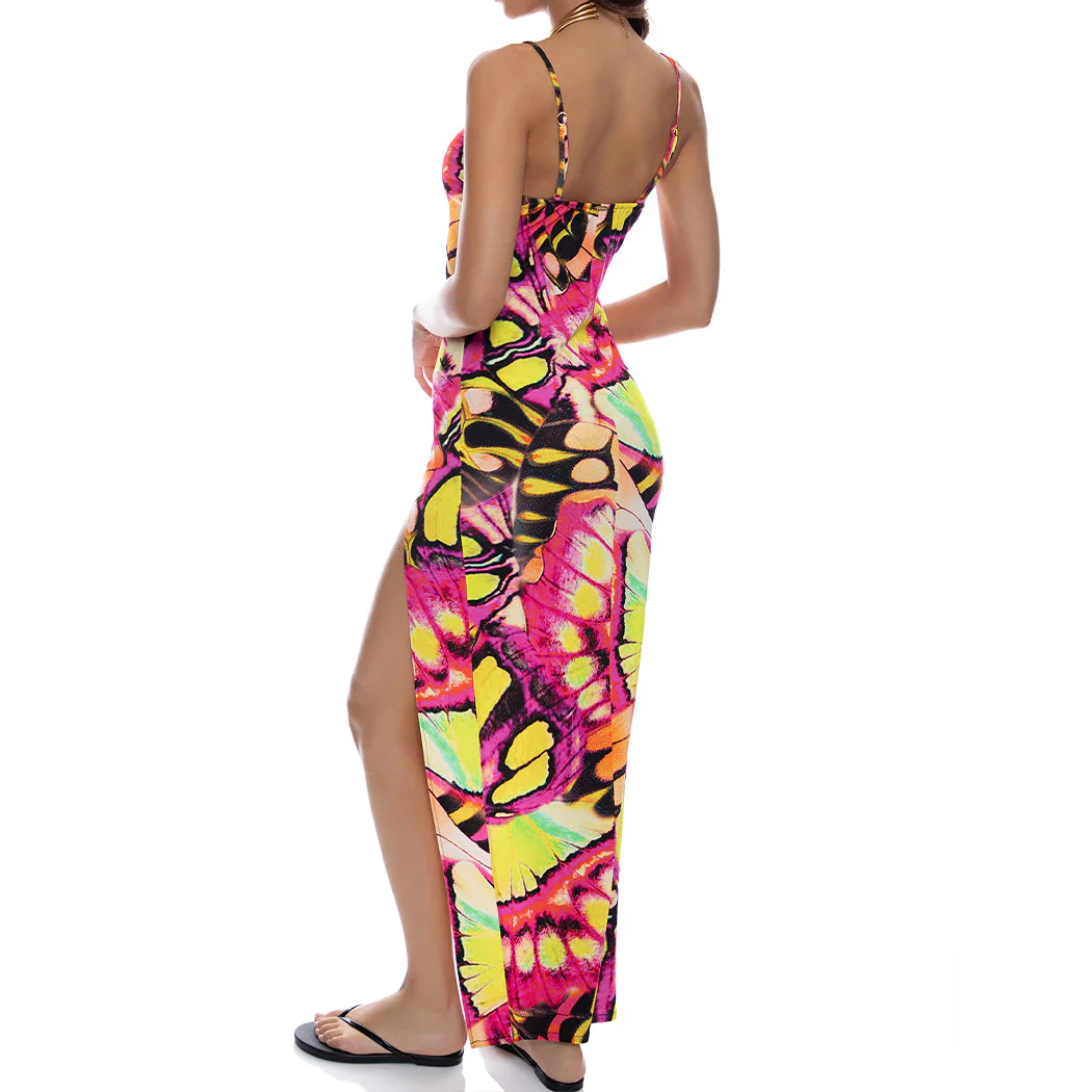 FLUTTER - Fitted Side Slit Maxi Dress - Image 3