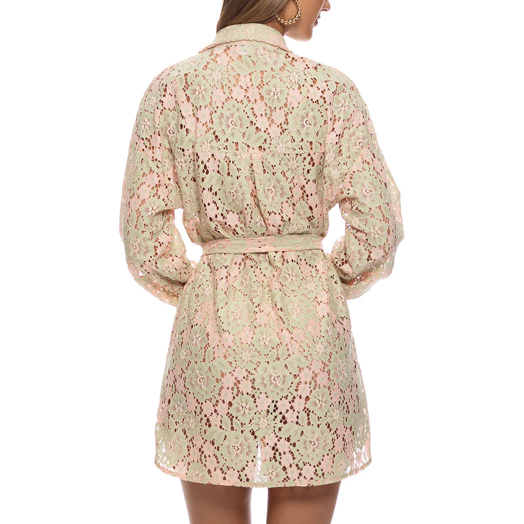 GITANA - Long Sleeve Belted Dress - Image 3