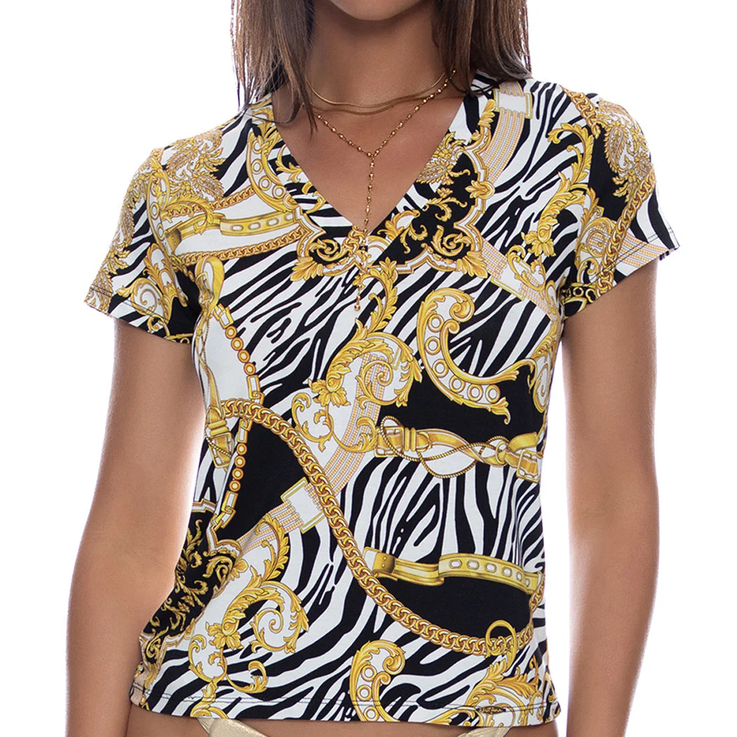 GODDESS VIBES - V Neck T Shirt - Image 2