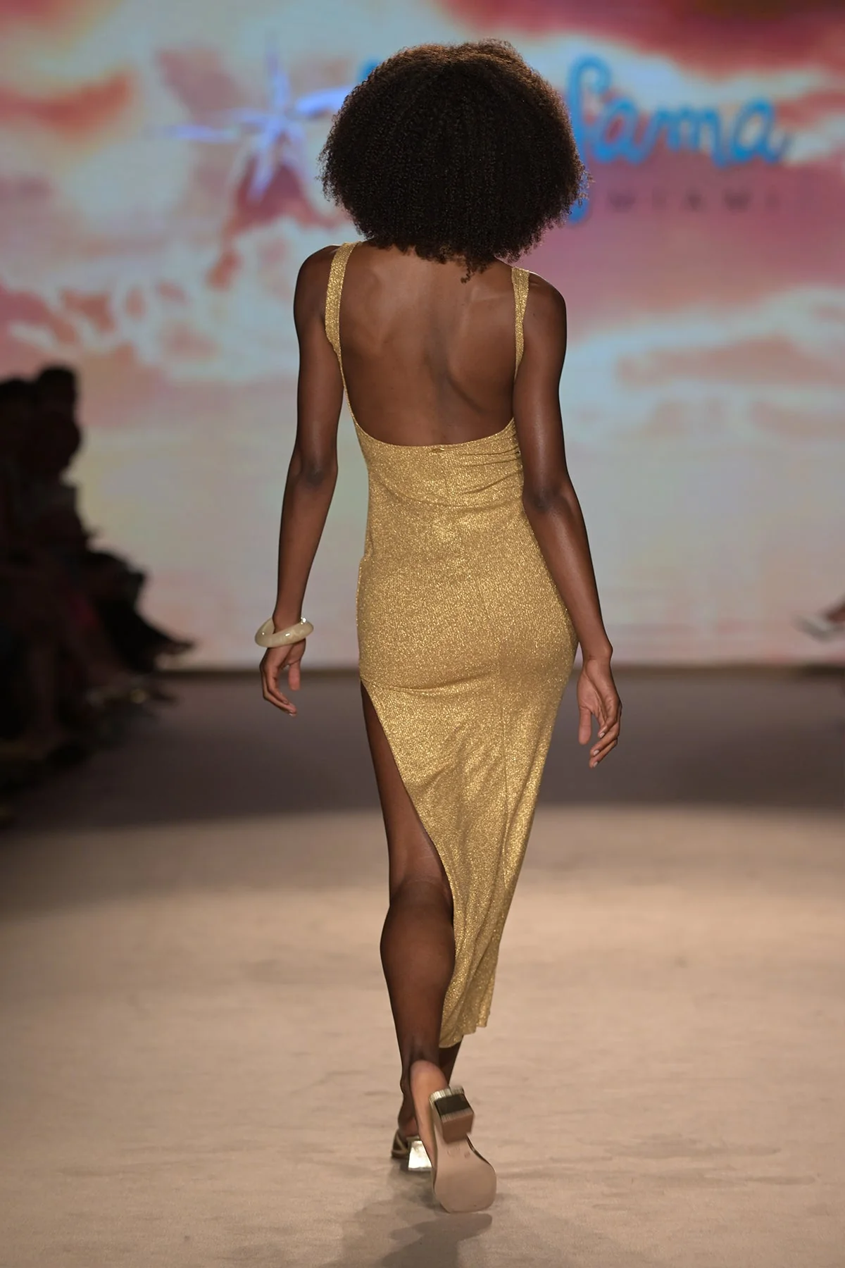 GOLDEN SUNSET - Drawstring Peek A Boo Maxi Dress - Image 8