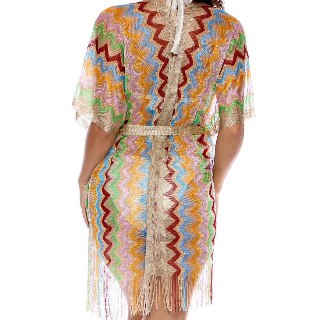 HERE COMES THE SUN - Open Front Tie Short Poncho - Image 3