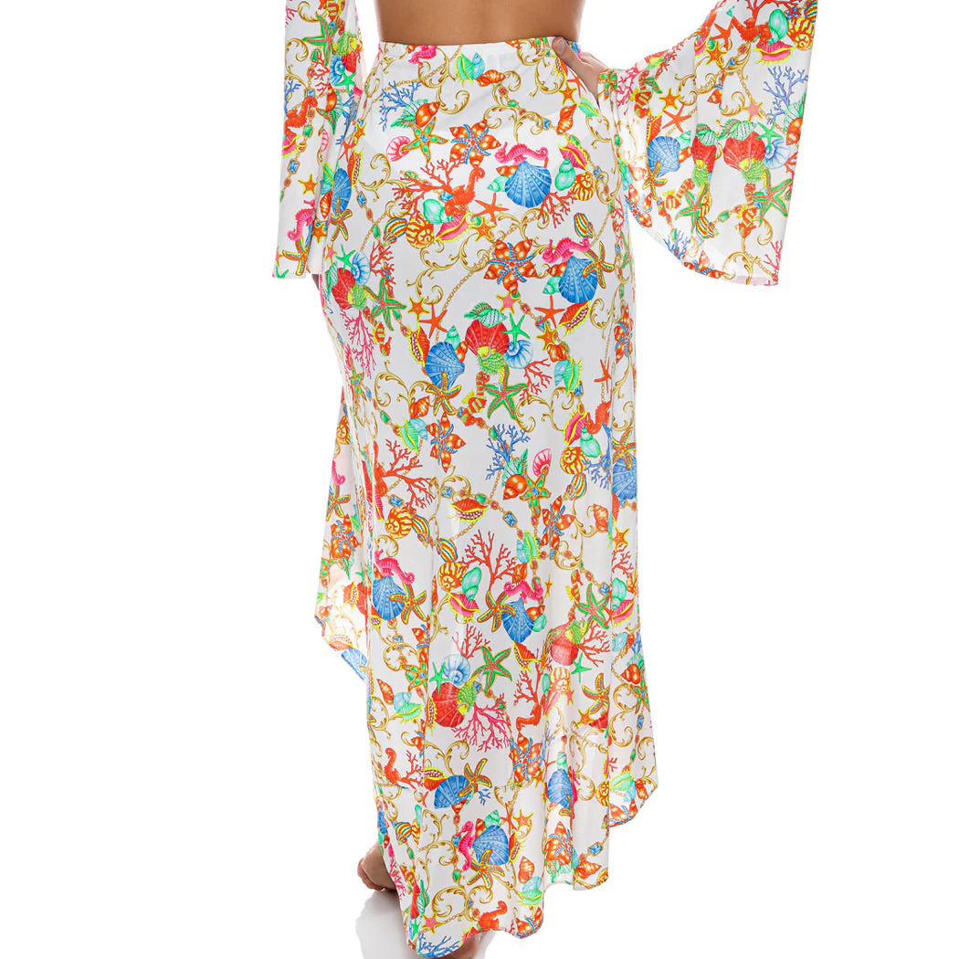 IL MARE - Ruffle High Lo Slit Skirt - Image 2