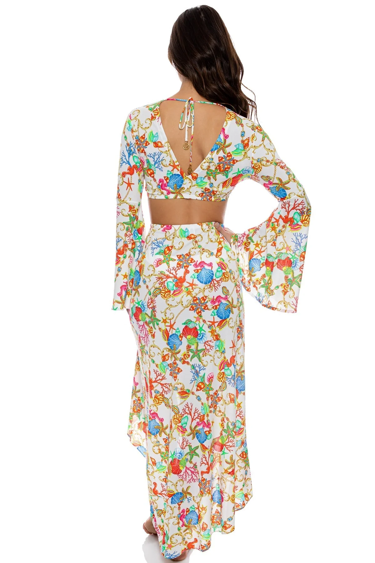 IL MARE - Ruffle High Lo Slit Skirt - Image 4