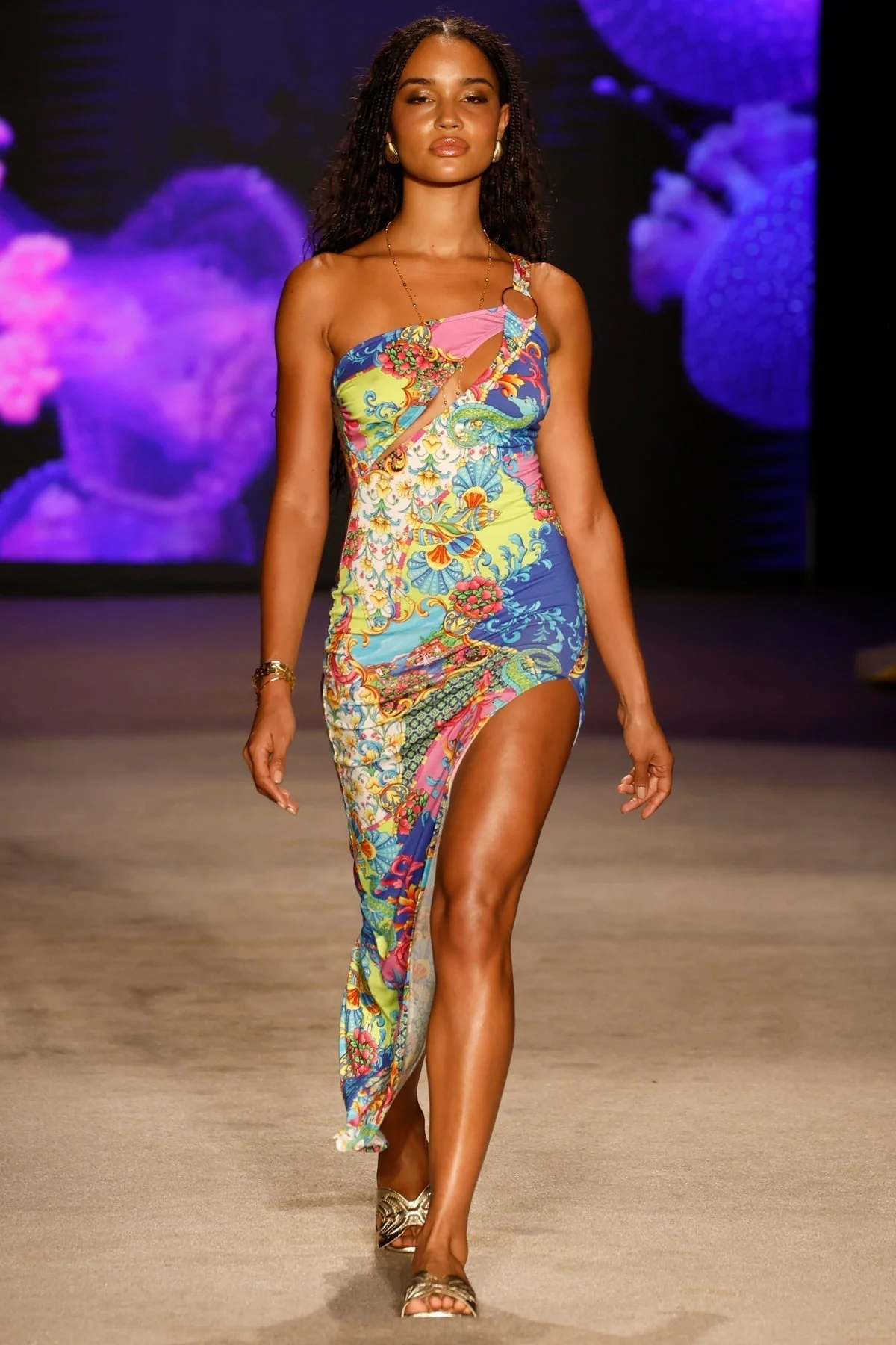 LA COSTA - Asymmetrical Cut Out Maxi Dress
