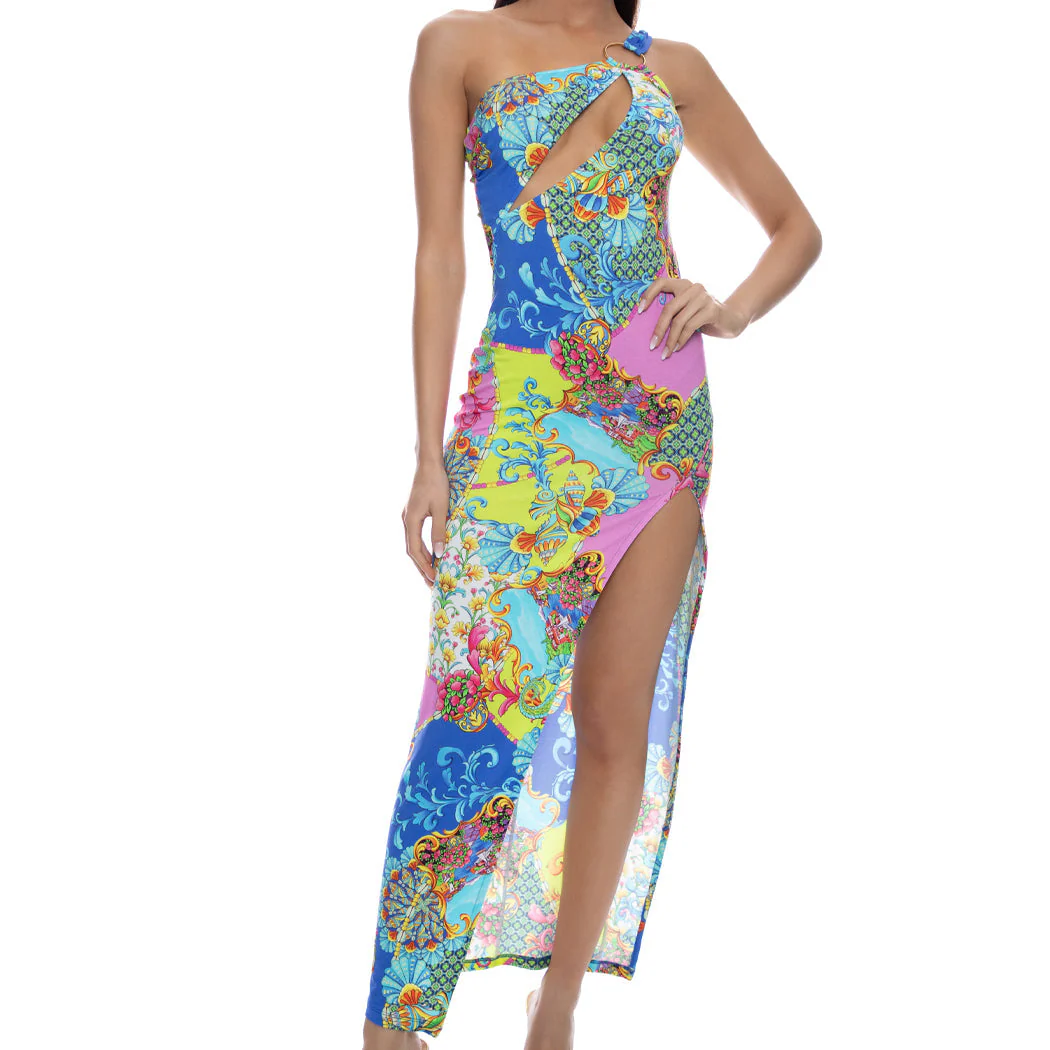 LA COSTA - Asymmetrical Cut Out Maxi Dress - Image 3