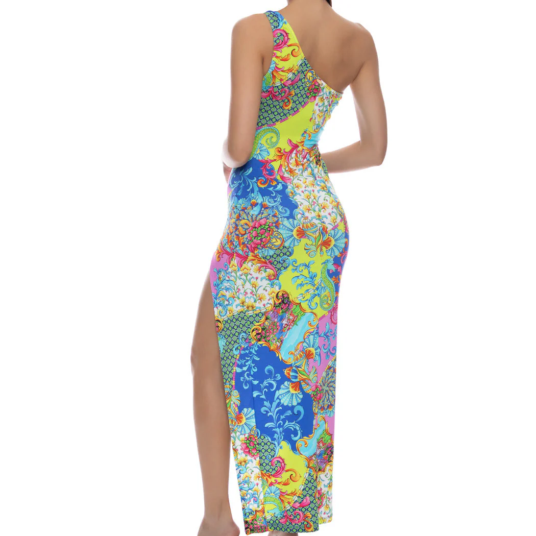 LA COSTA - Asymmetrical Cut Out Maxi Dress - Image 4