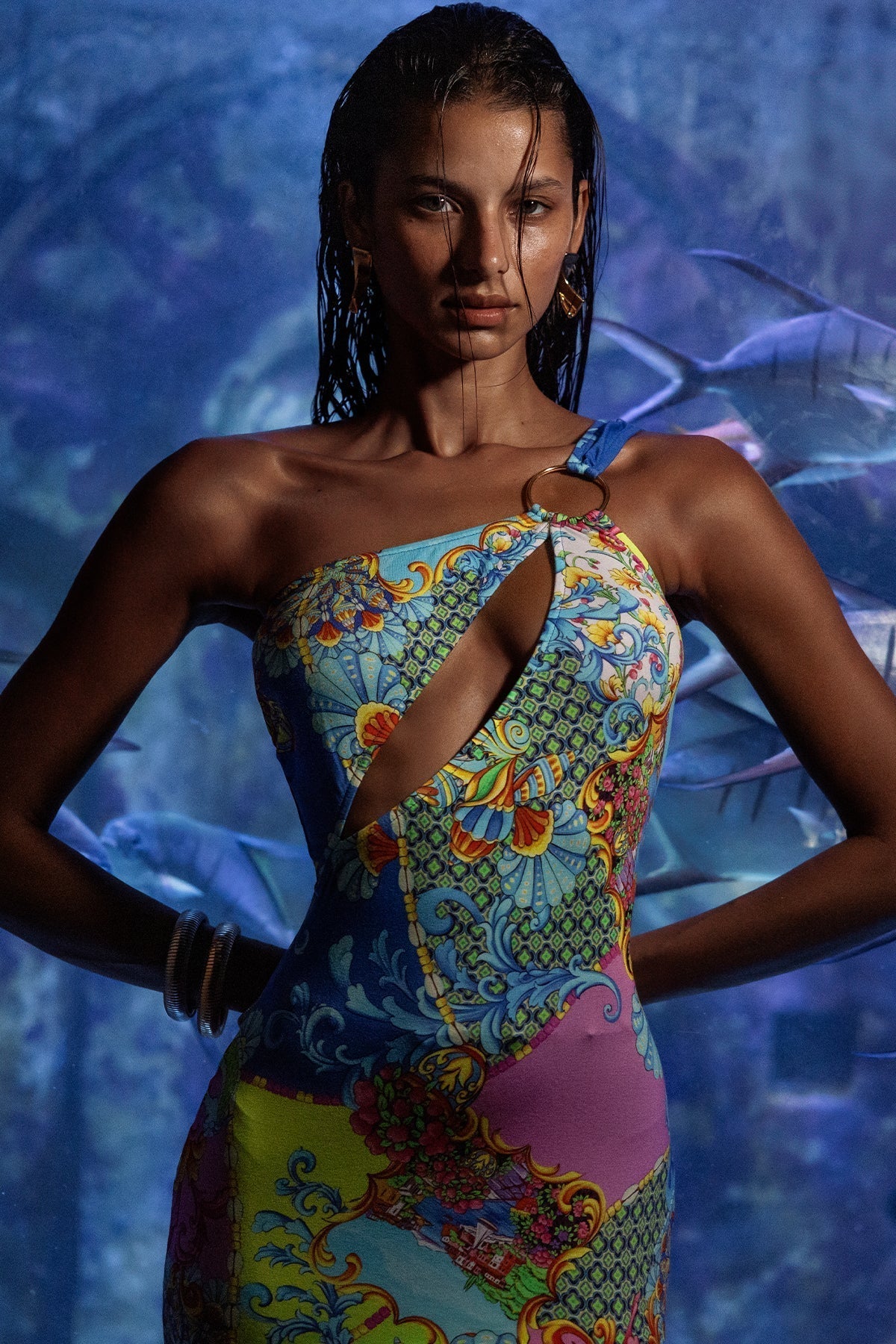 LA COSTA - Asymmetrical Cut Out Maxi Dress - Image 5
