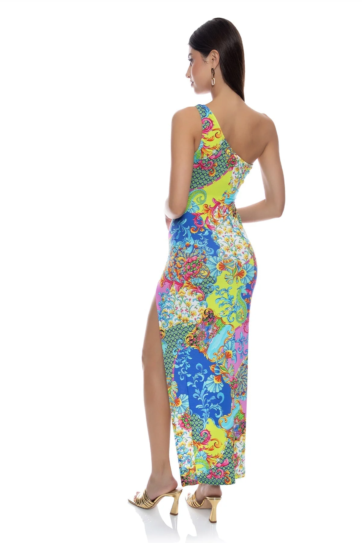 LA COSTA - Asymmetrical Cut Out Maxi Dress - Image 7