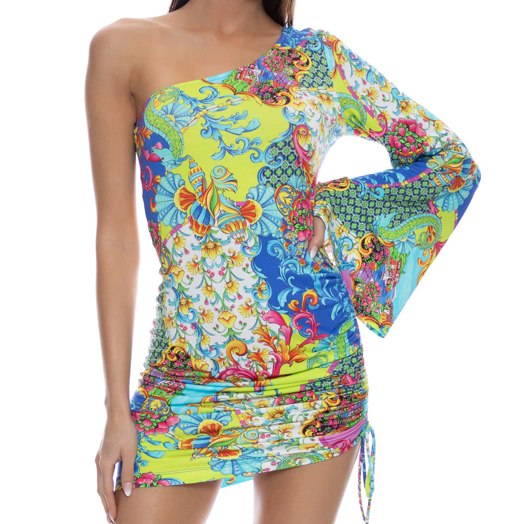 LA COSTA - One Shoulder Sleeve Adjustable Side Dress - Image 2