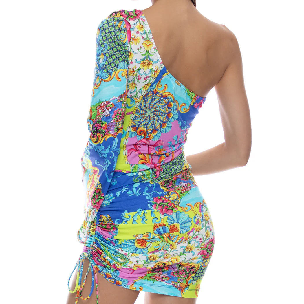 LA COSTA - One Shoulder Sleeve Adjustable Side Dress - Image 3