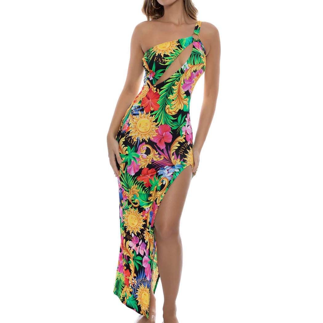 LOVE BY THE SUN - Asymmetrical Cut Out Maxi Dress - Image 2