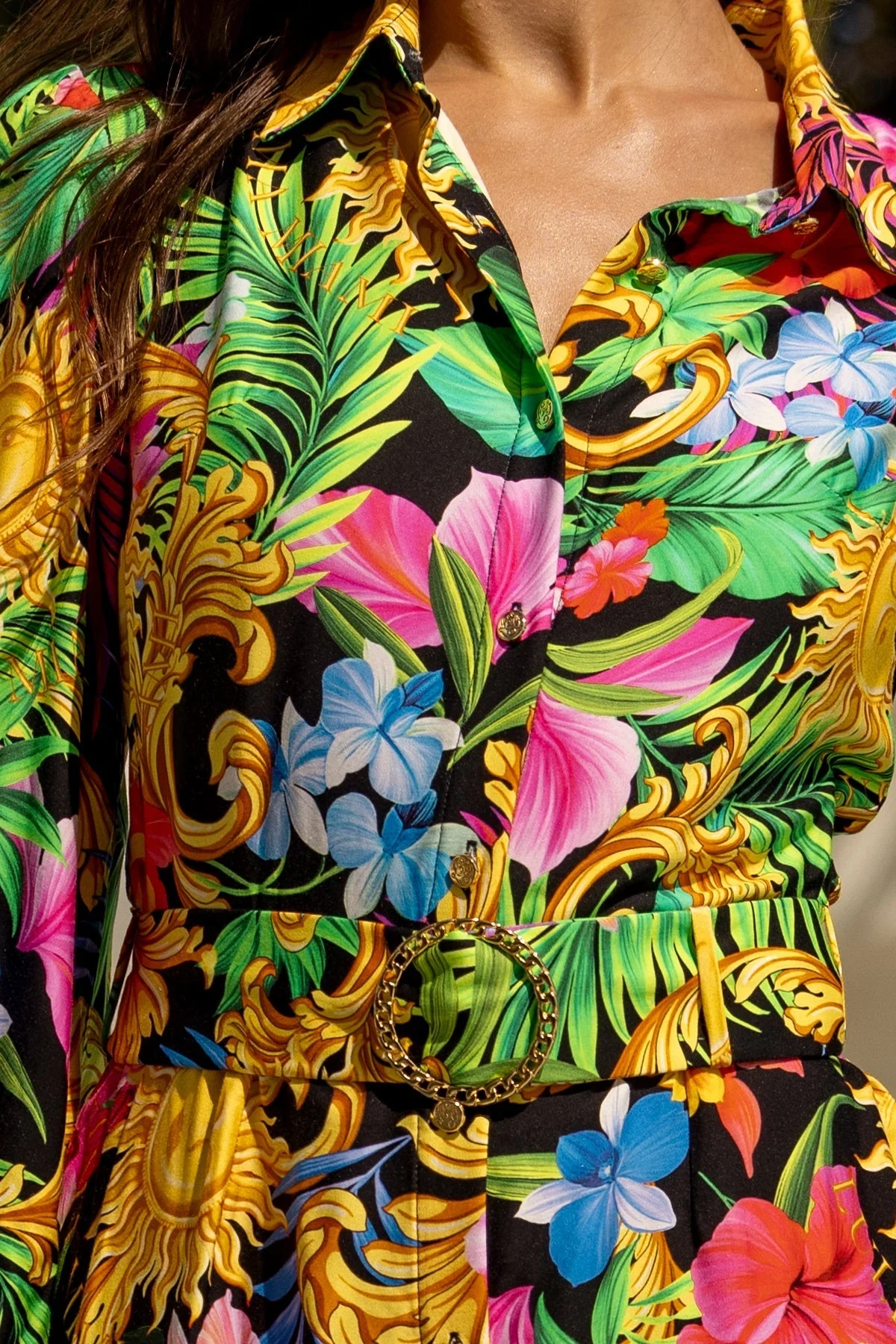 LOVE BY THE SUN - Belted Long Sleeve Shirt Dress - Image 6
