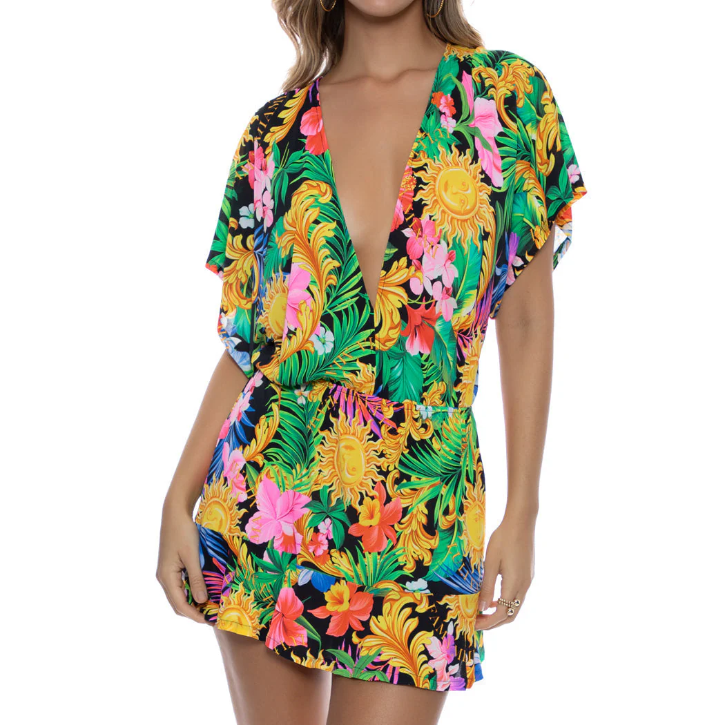 LOVE BY THE SUN - Playera V Neck Ruffle Dress - Image 2