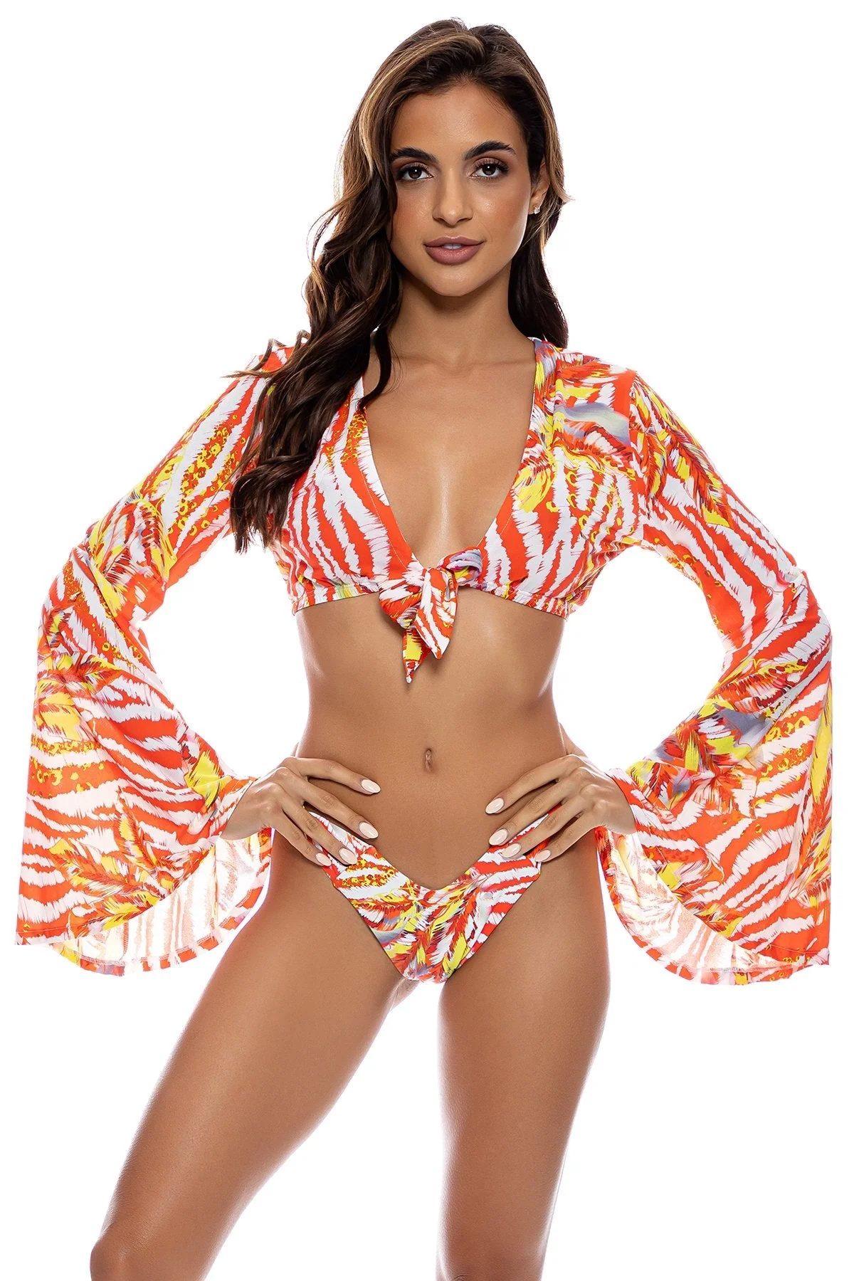 LOVE ME WILD - Zig Zag Cut Out High Leg Brazilian Bottom - Image 4