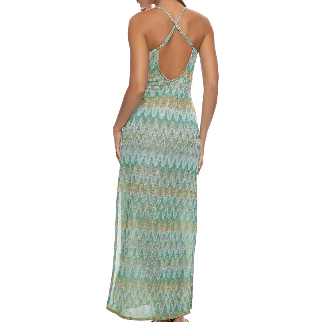 LUCID WATERS - Cross Back Long Dress - Image 3
