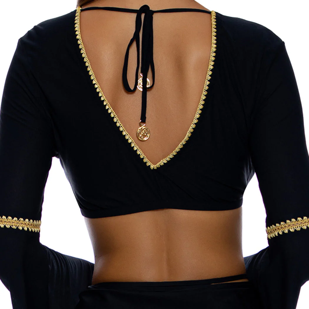 LULI CHIC - Bell Sleeve Crop Top - Image 3