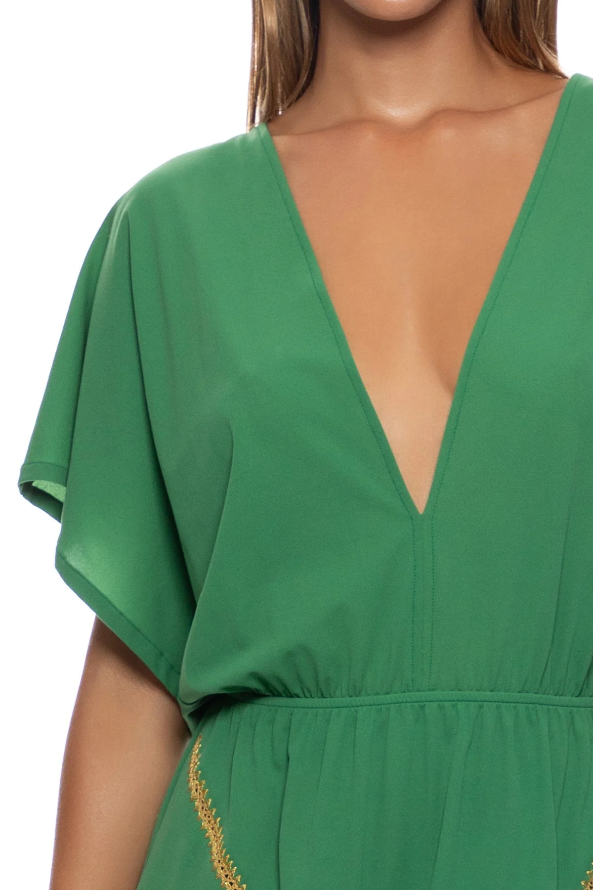 LULI CHIC - Luxe Stitch Playera V Neck Ruffle Dress - Image 6
