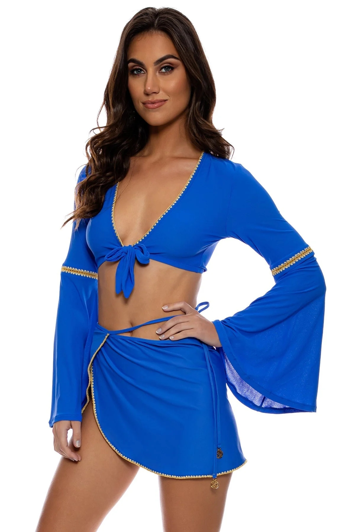 LULI CHIC - Tie Side Wrap Skirt - Image 5