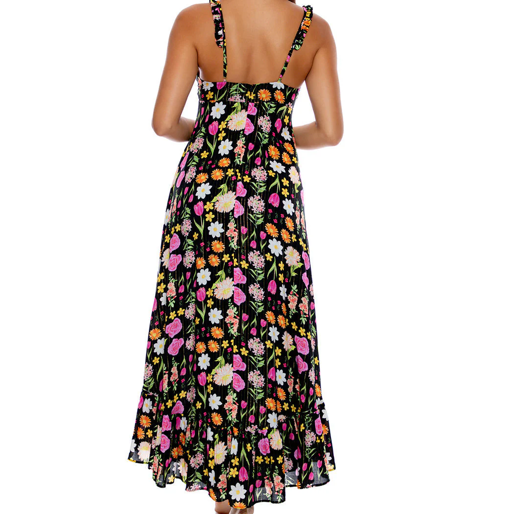LULI'S SECRET GARDEN - Deep V High Low Dress - Image 3