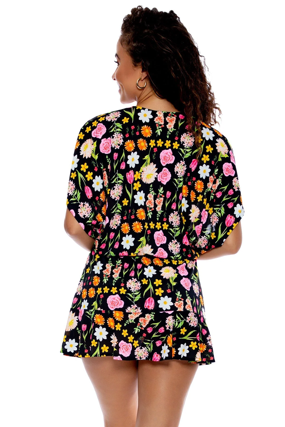 LULI'S SECRET GARDEN - Playera V Neck Ruffle Dress - Image 4