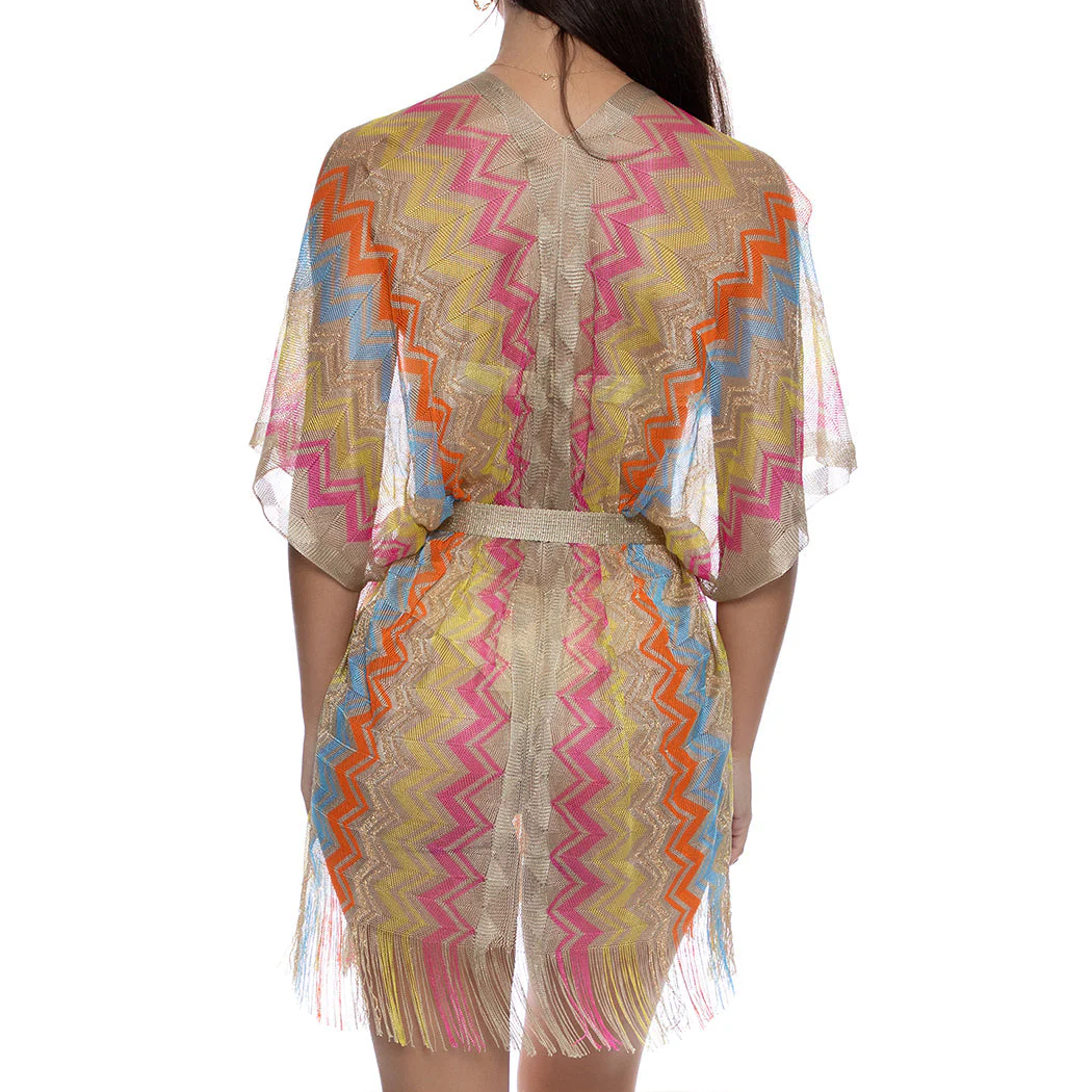 MIAMI ERA - Open Front Tie Short Poncho - Image 3