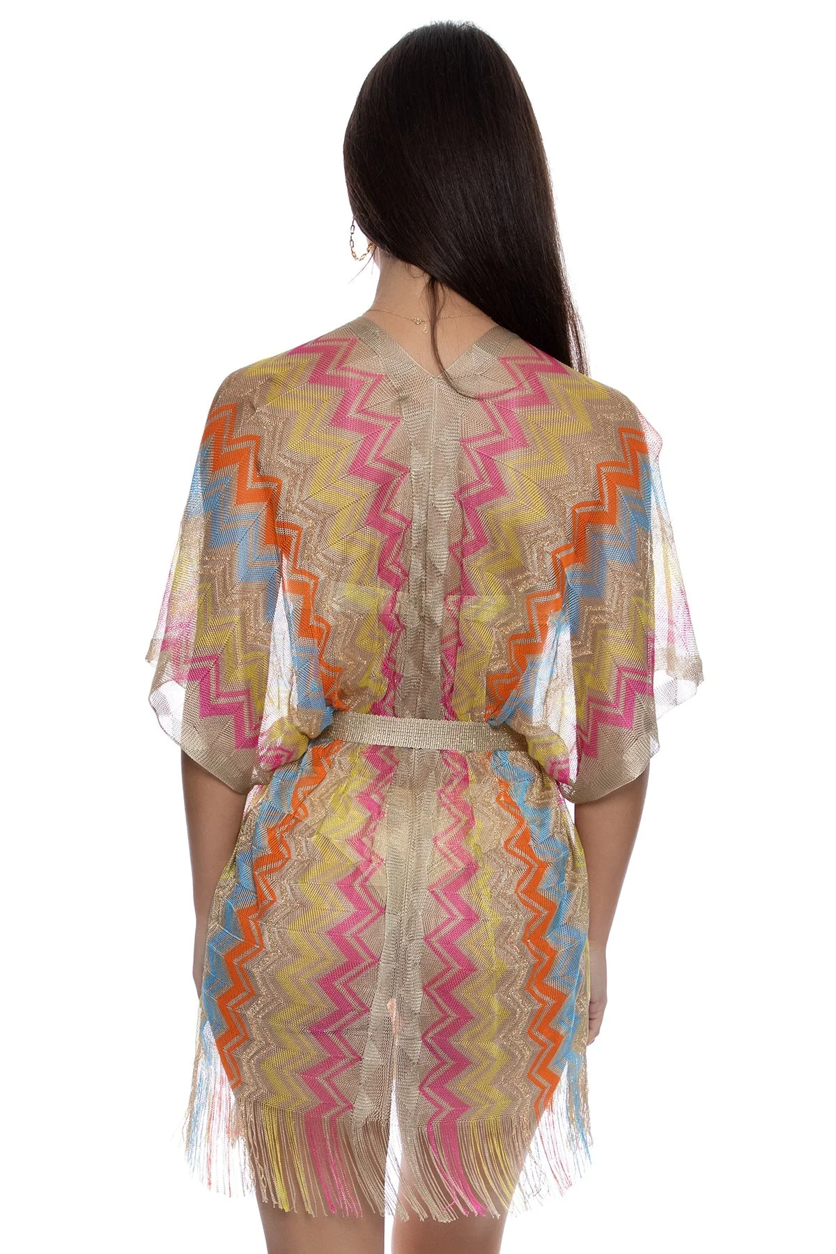 MIAMI ERA - Open Front Tie Short Poncho - Image 5