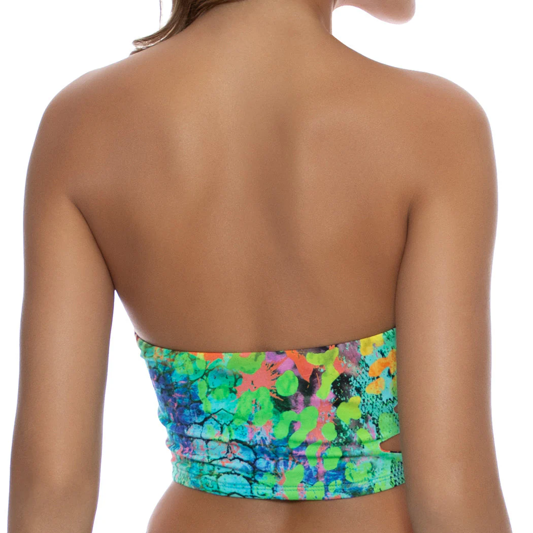 MIAMI MYSTIQUE - Double Knotted Side Cut Out Crop Top - Image 3