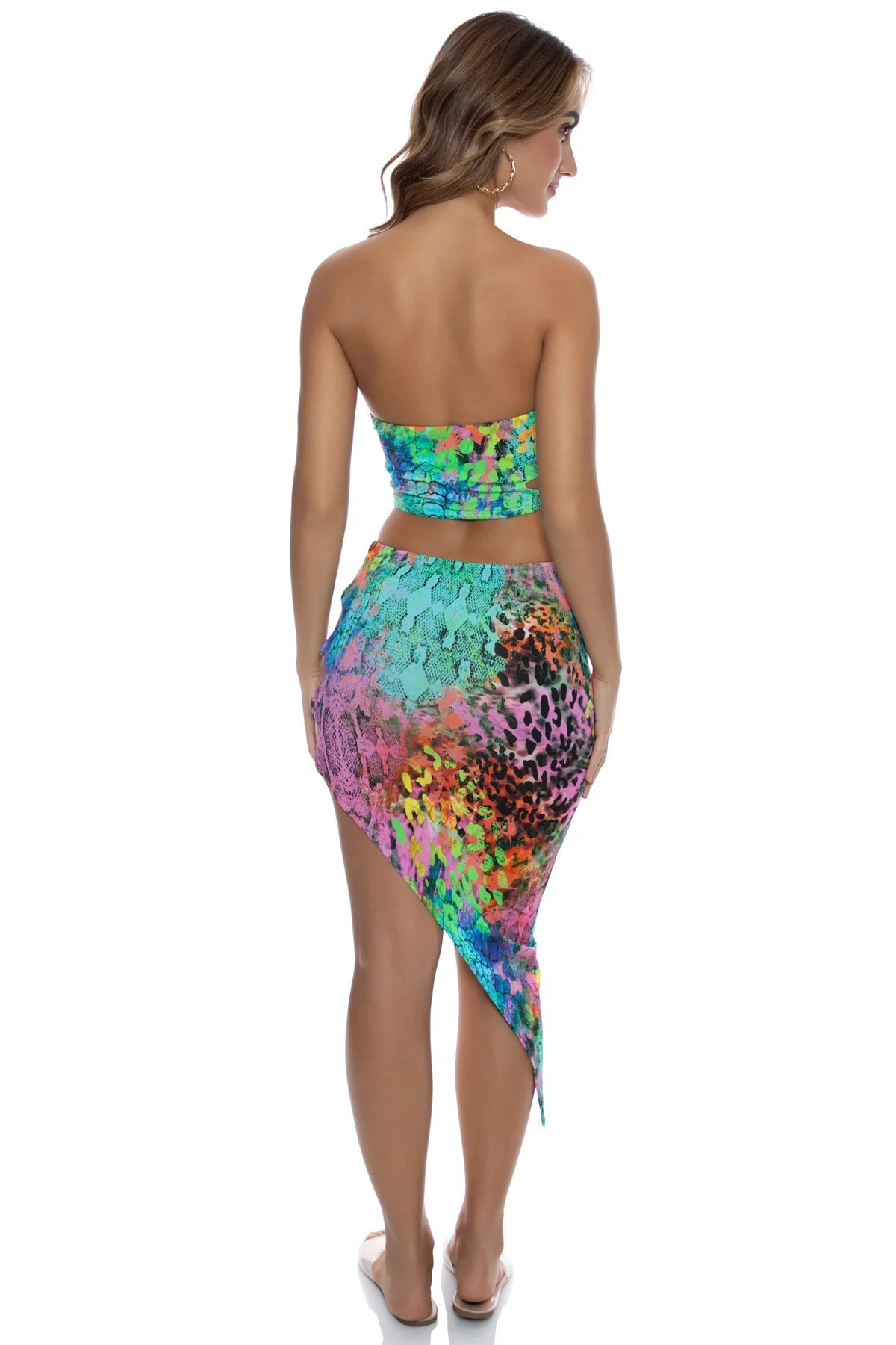 MIAMI MYSTIQUE - Double Knotted Side Cut Out Crop Top - Image 6
