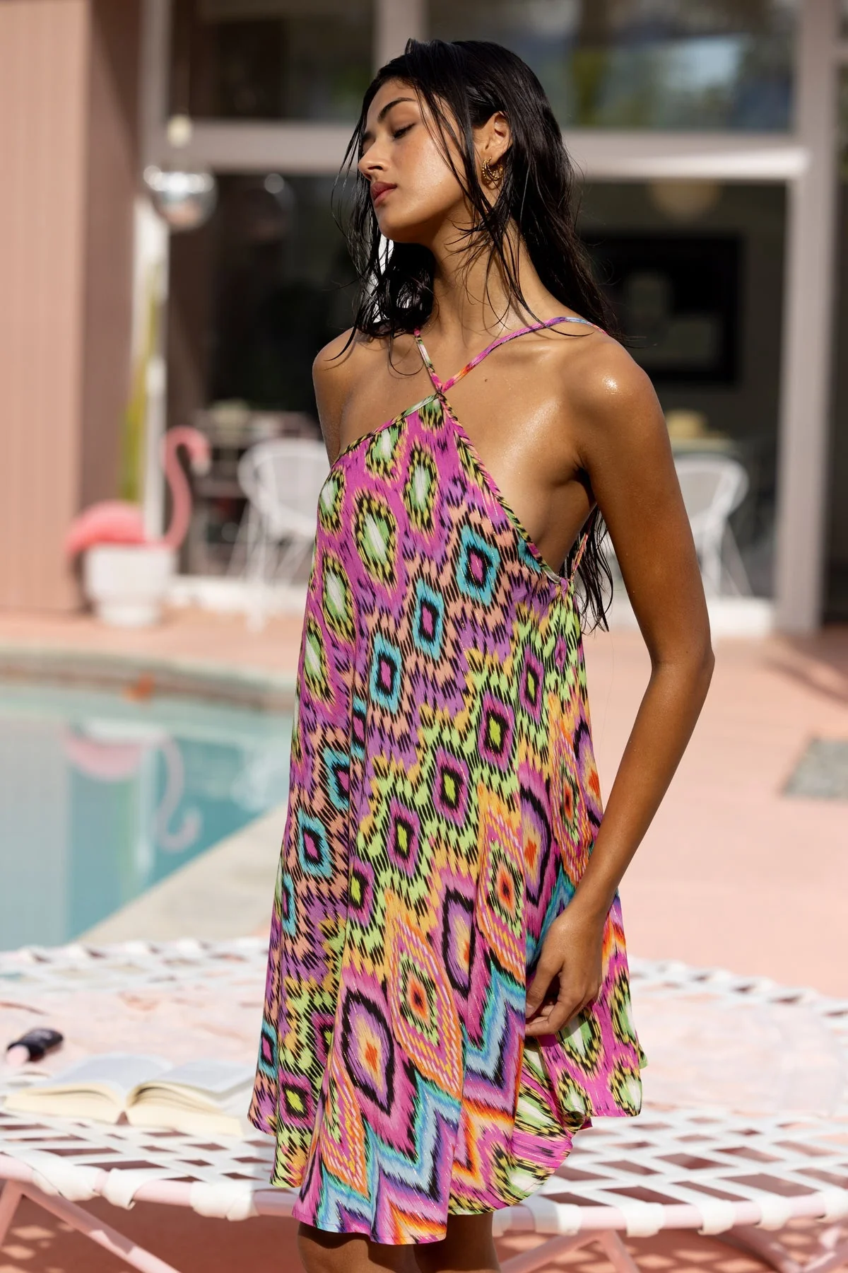 MIAMI SORBET - Halter Neck Babydoll Dress - Image 5