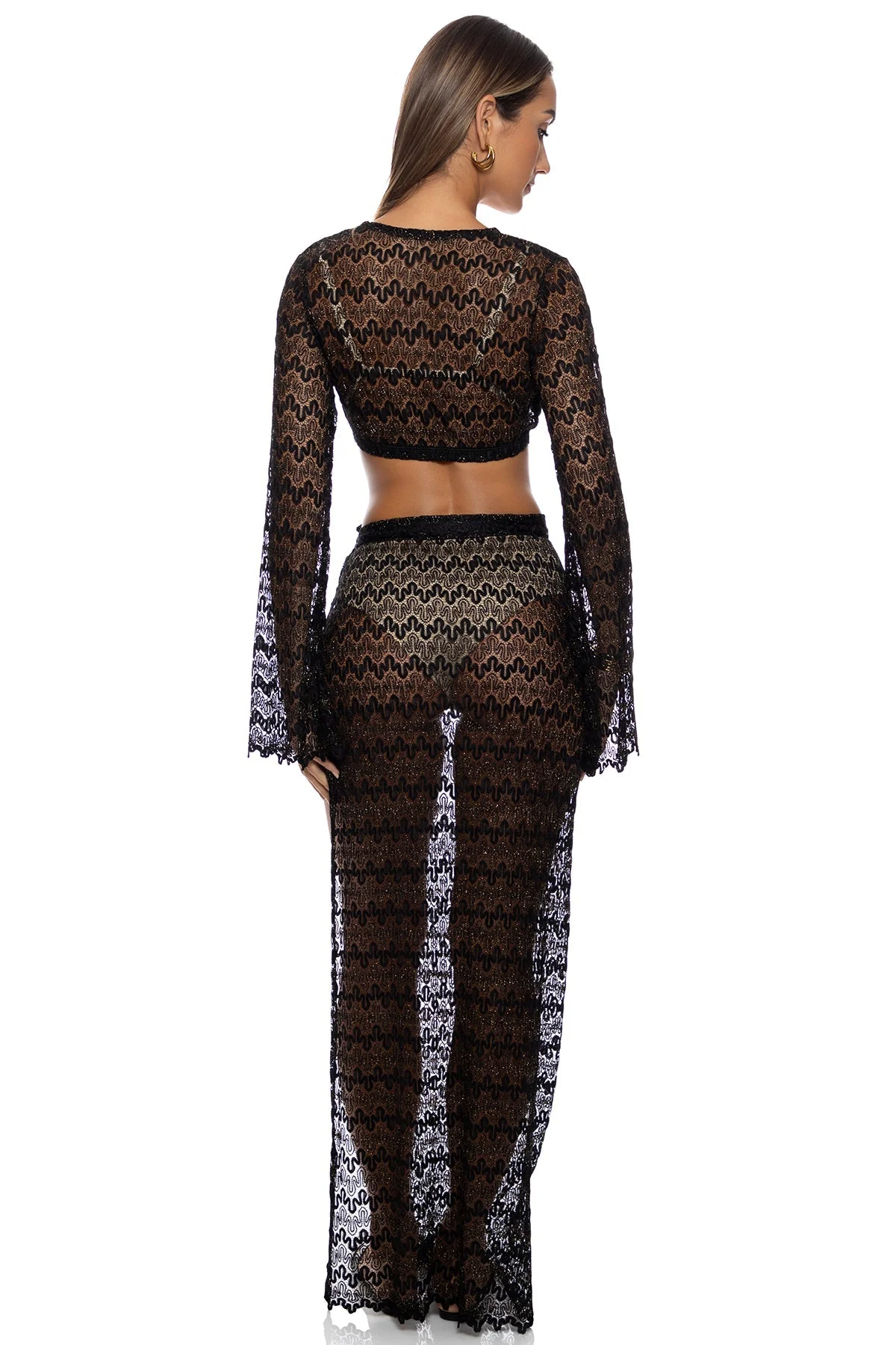 MIDNIGHT CURRENTS - Long Sleeve Crop Top - Image 5