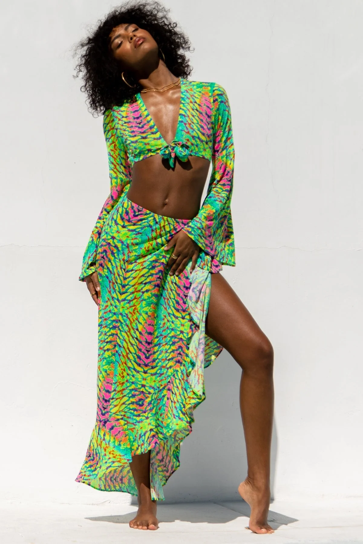 OASIS BABE - Bell Sleeve Crop Top - Image 7