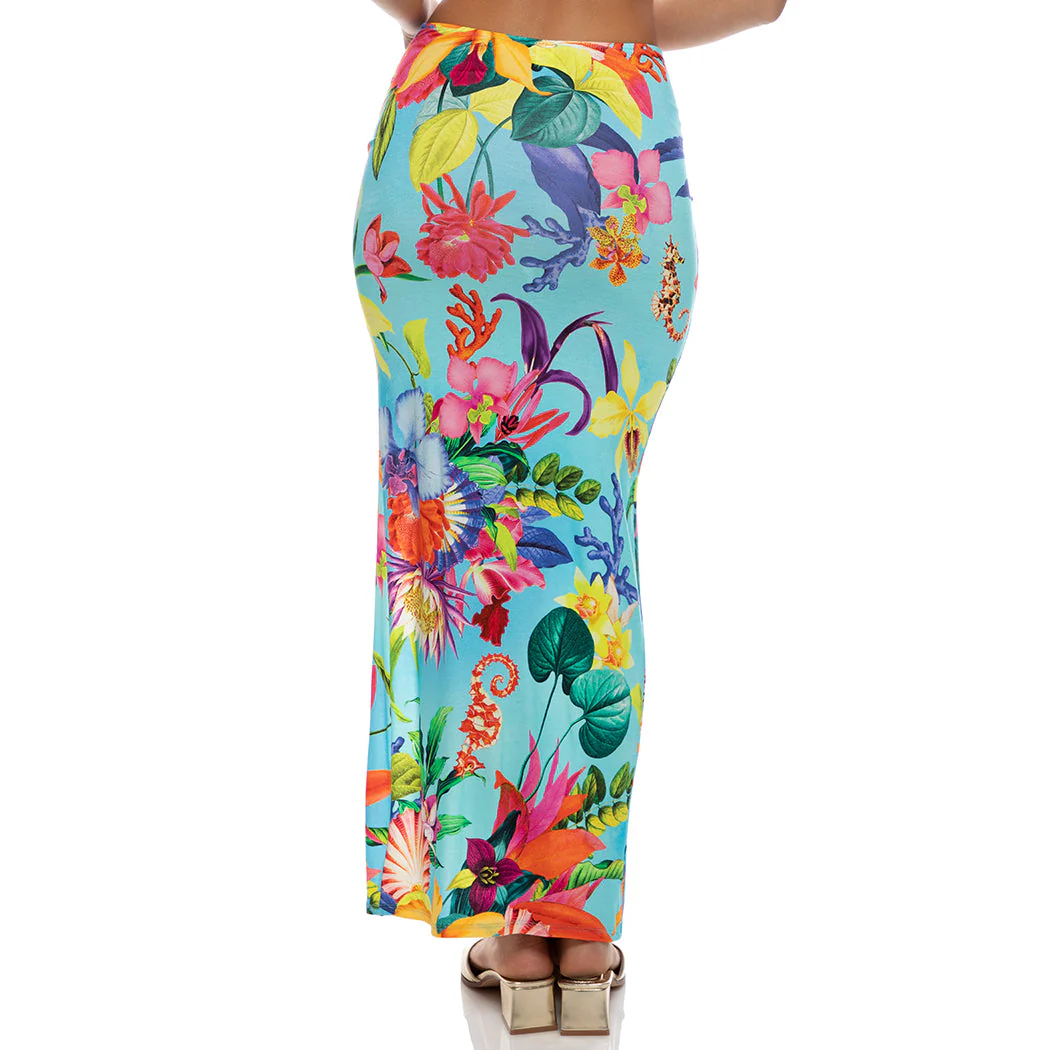 OCEAN'S KISS - Ruched Front Long Skirt - Image 3